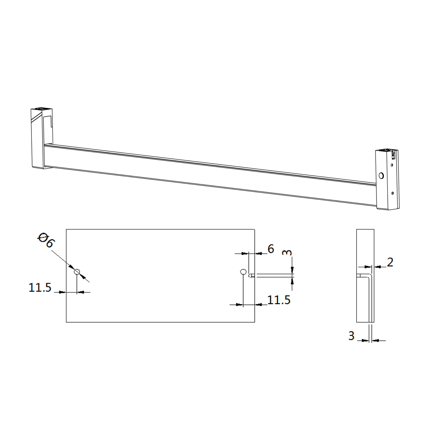A317D Sensor-Activated LED Wardrobe Light – 12V, Ceiling or Side Mount