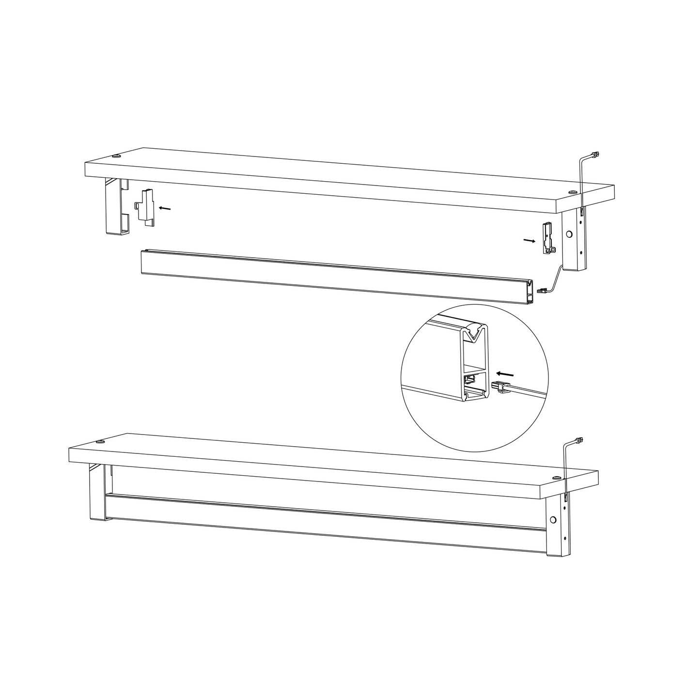A317D Sensor-Activated LED Wardrobe Light – 12V, Ceiling or Side Mount