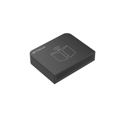 Black electronic device with Articulux branding on a white background