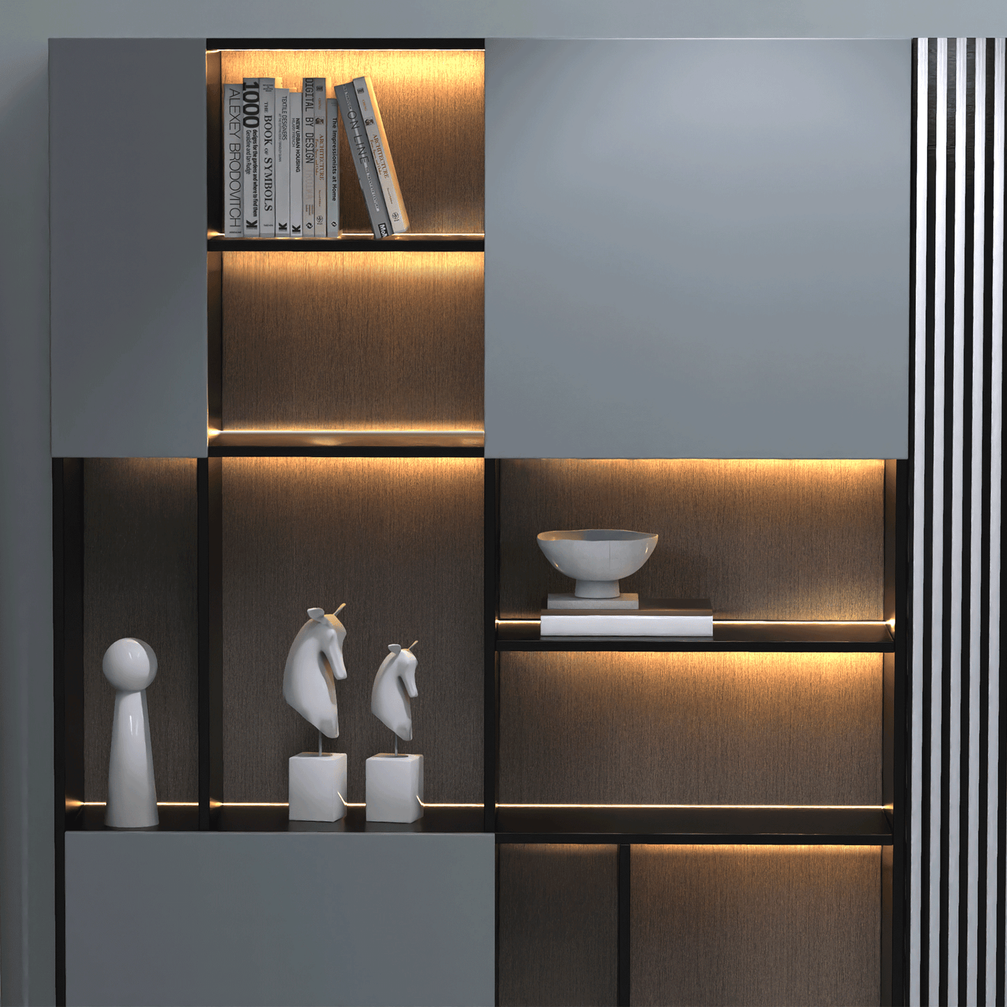 A260F Rear Shelf Light – Slim Linear Fixture for Integrated Cabinet Lighting