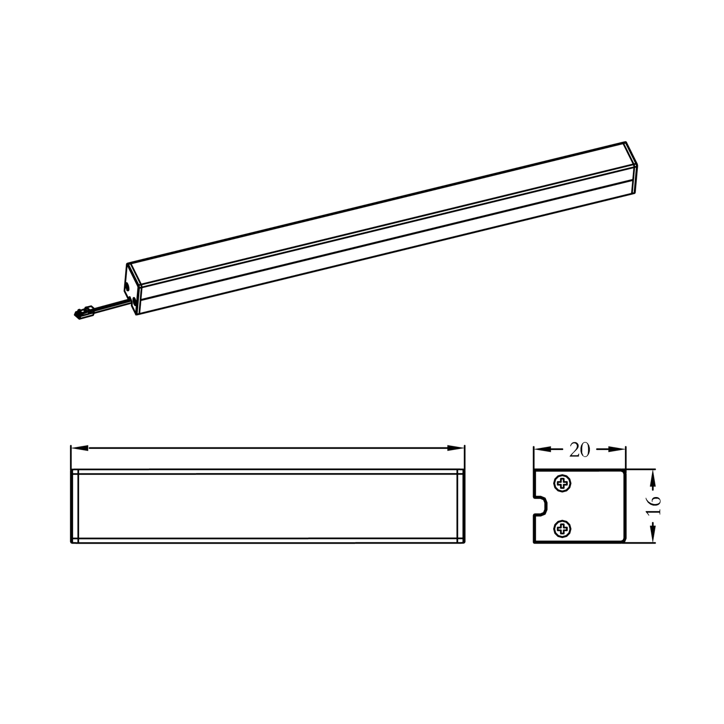 A2D06 Front Mirror Light – Clip-Mounted LED for Vanity and Cabinet Mirrors